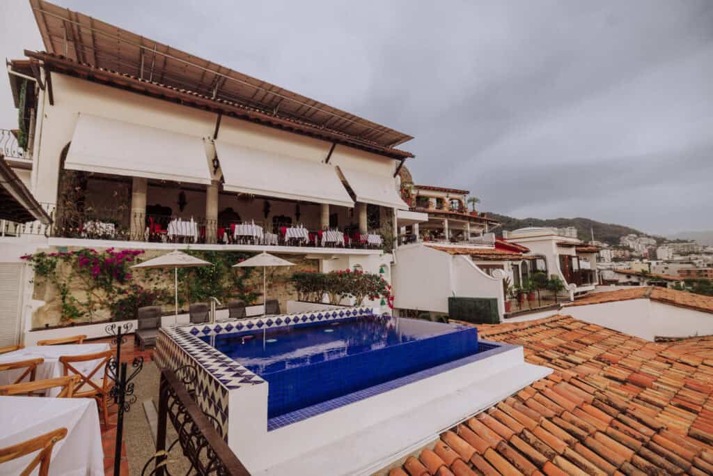 The plunge pool at the Bellview in PV