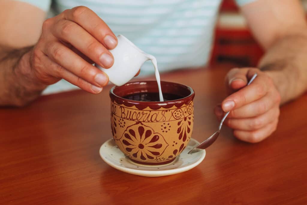 Coffee at a diner restaurant in Bucerias Mexico