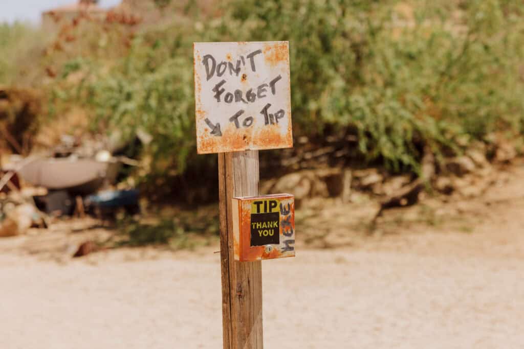 Don't forget to tip after hiking with dogs in Cabo