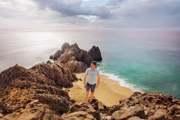 Jared Dillingham on Mt. Solmar during the Hike with Dogs in Cabo San Lucas