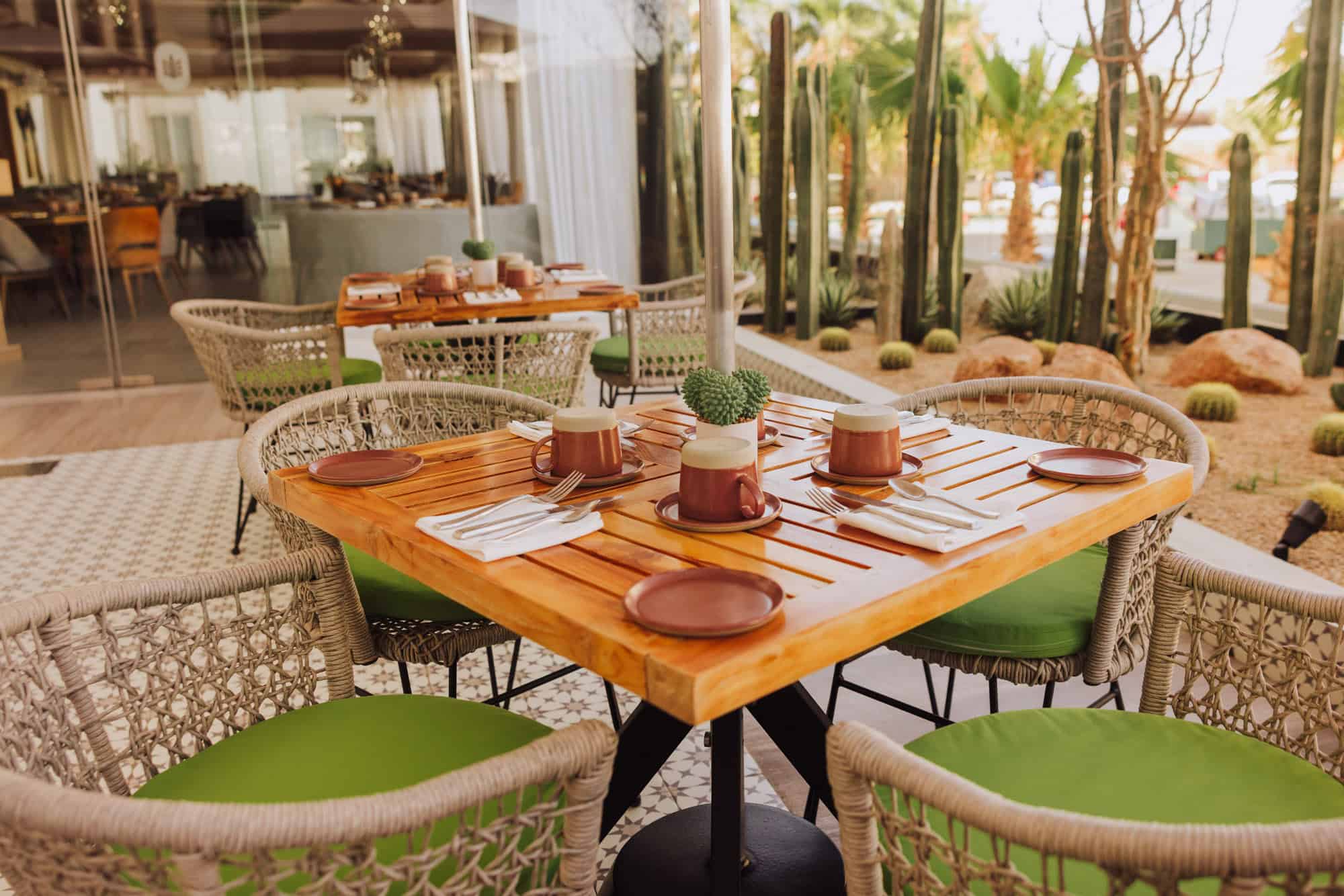 The breakfast table at Savia at Kadun