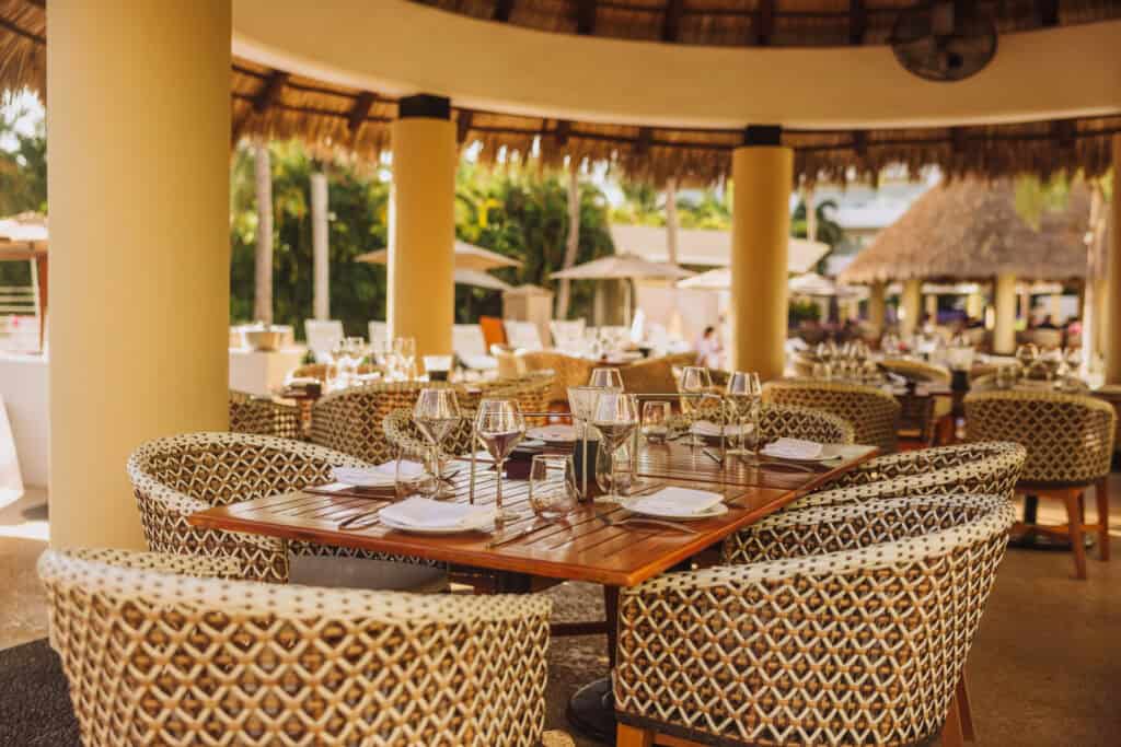 One of the all-inclusive restaurants at Marival Distinct resort north of Puerto Vallarta