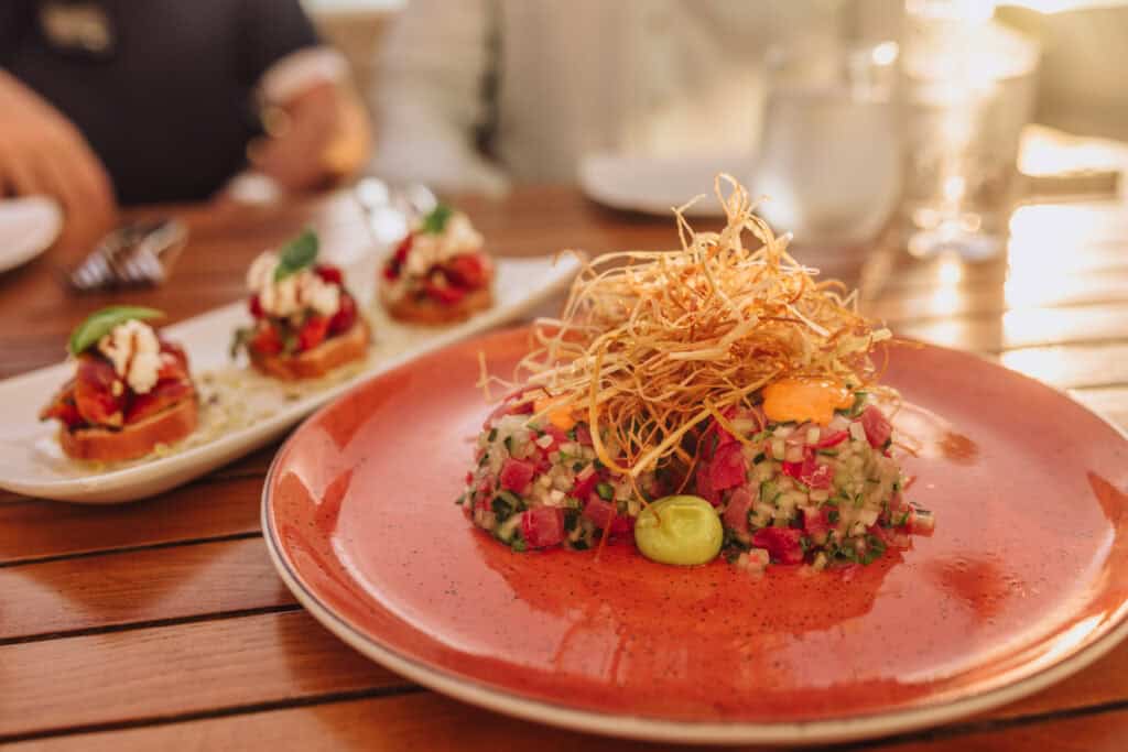 Appetizers at Insu, a rootop restaurant at Marival