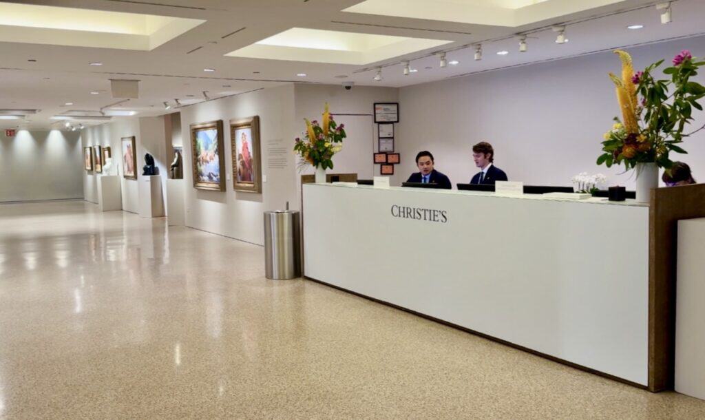 Inside the Christie's auction headquarters and museum at Rockefeller Plaza in New York city