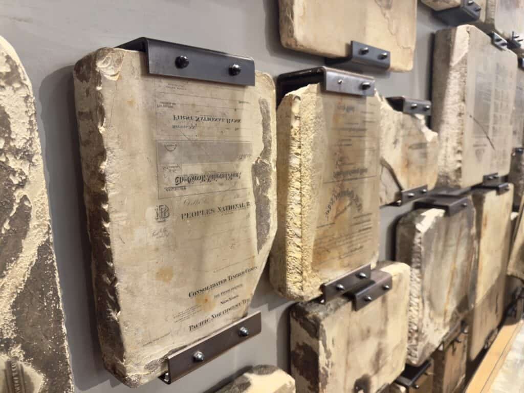 Printer relics on display at the Puck Building basement