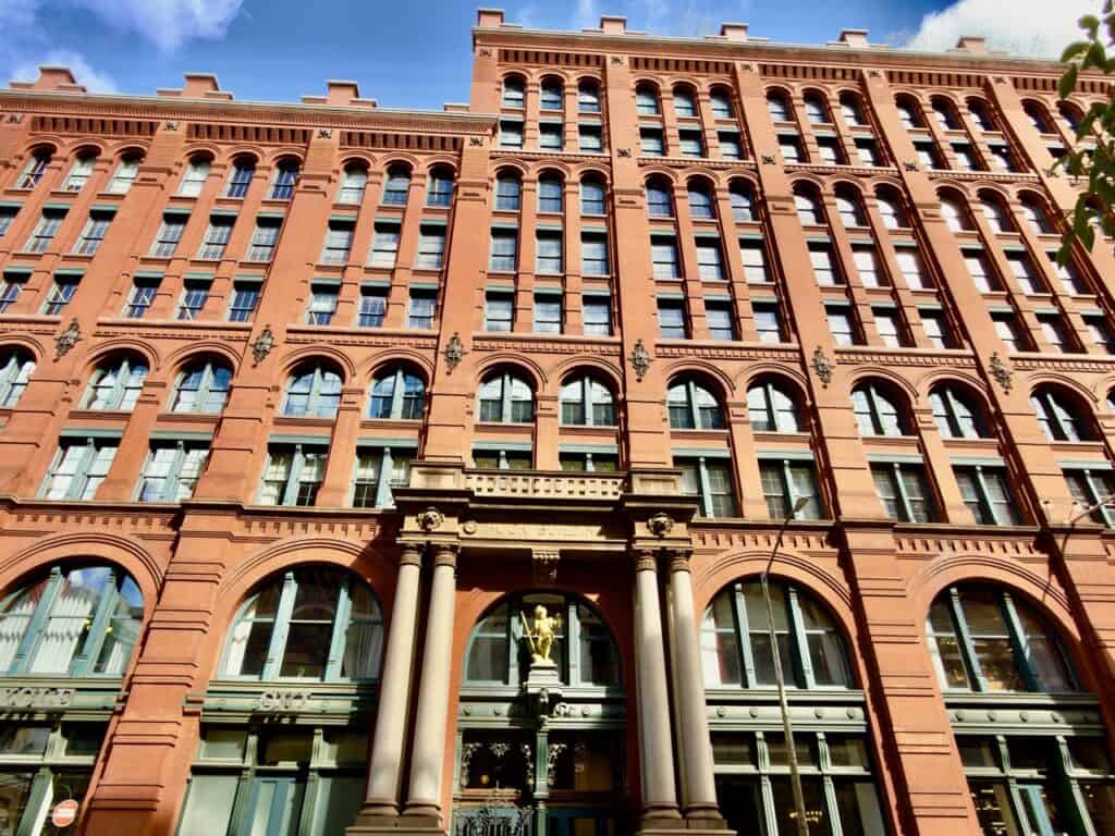 The exterior of the Puck Building, used in Will & Grace on TV