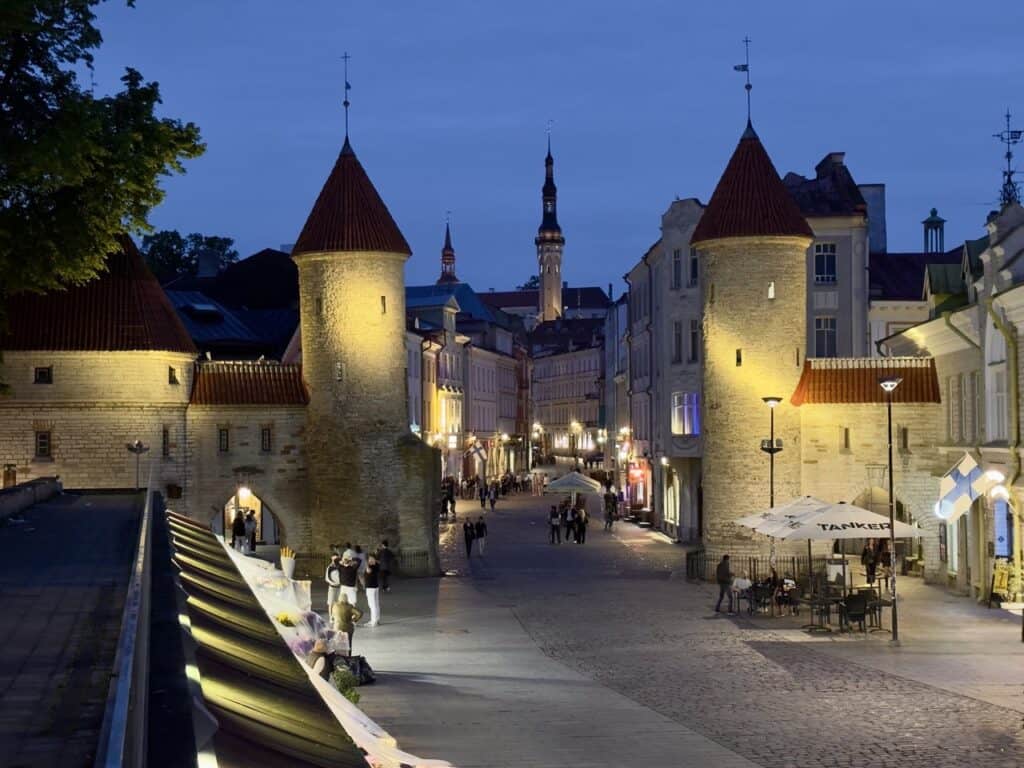 Tallinn at night