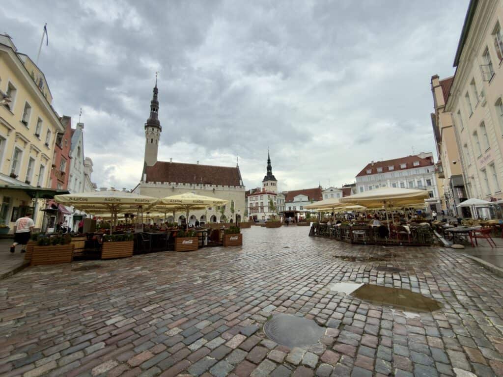 Morning in Tallinn with no people