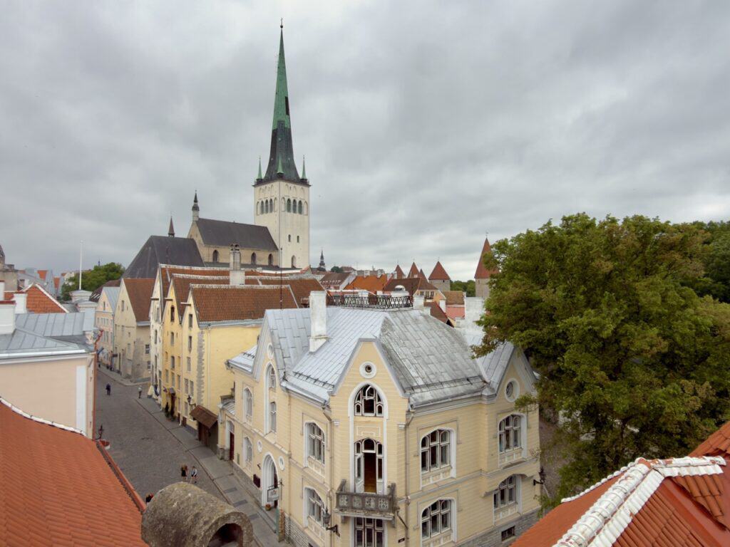 The view from Fat Margaret's rooftop terrace in Tallinn