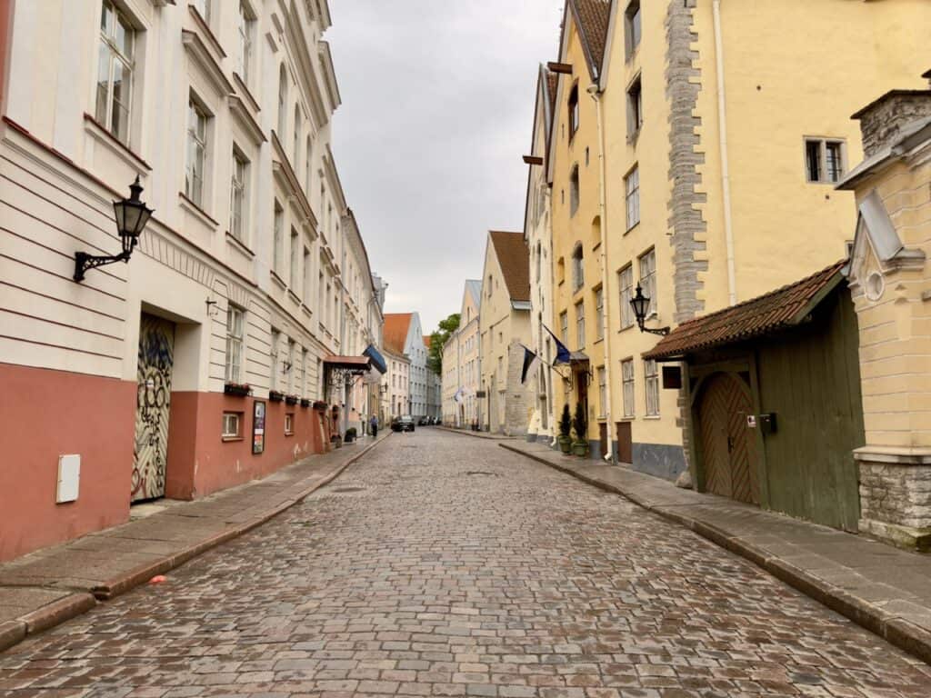 An empty street in Tallinn