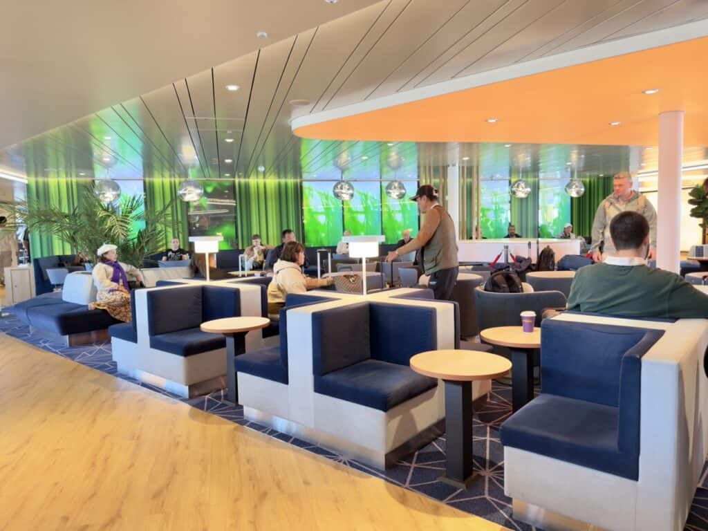 A lounge onboard the ferry