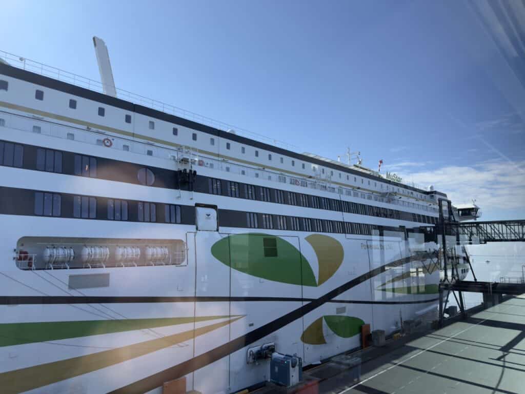Boarding the ferry