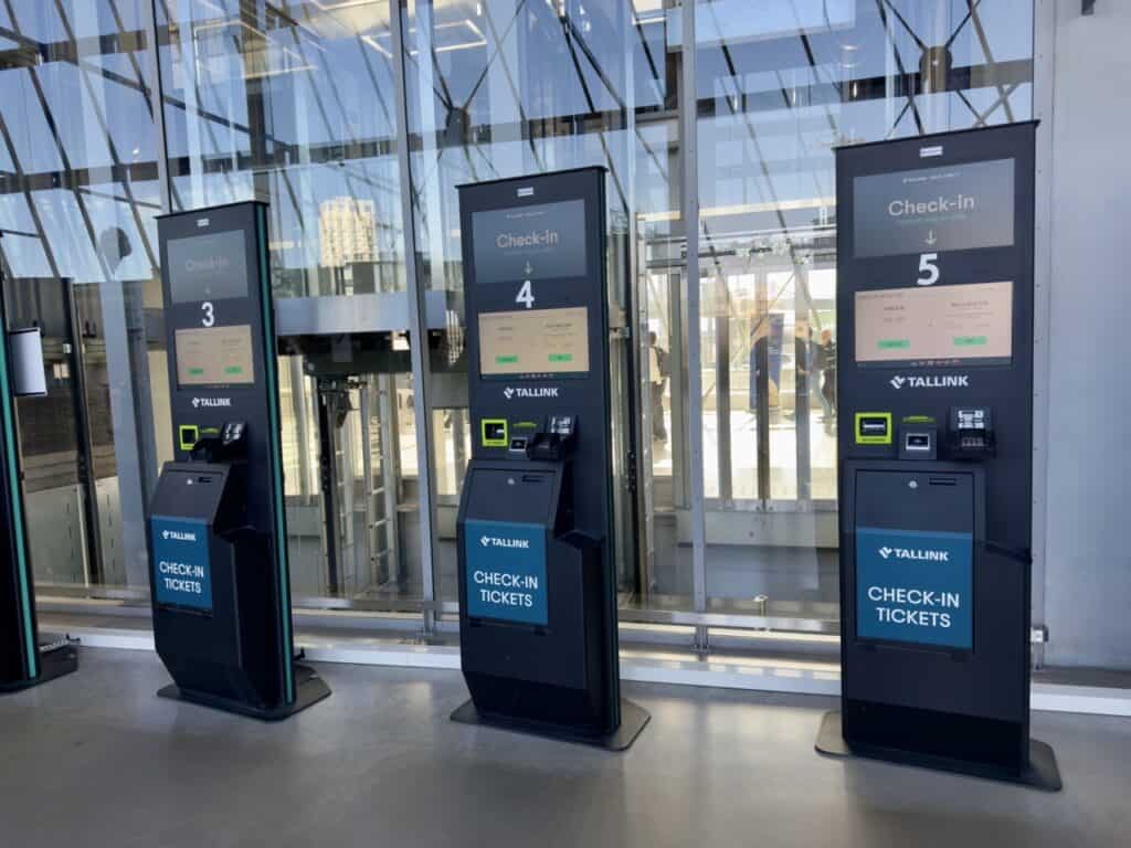 Self service ferry check-in kiosks