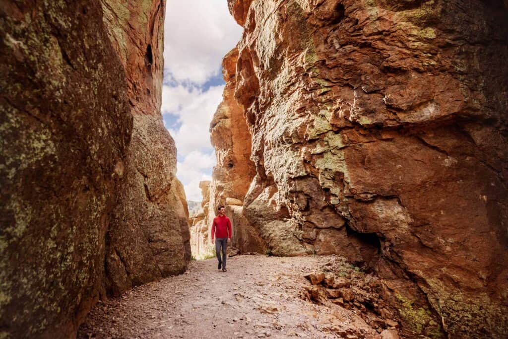 Jared Dillingham, hiking through Chiricahua National Monument in Arizona