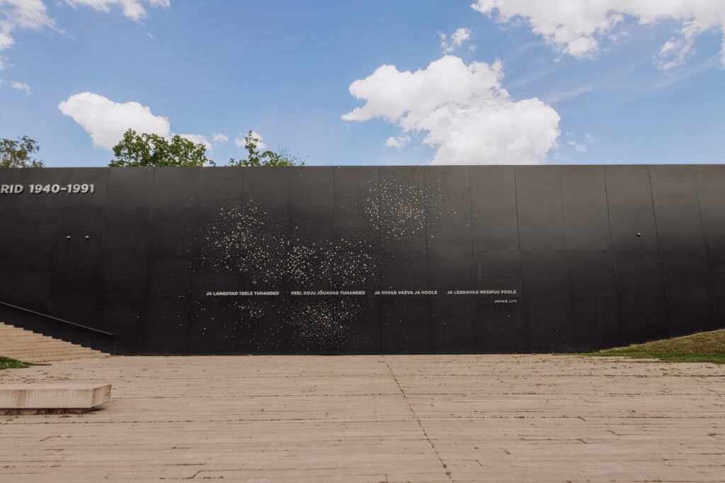 A monument to those killed during Stalin's rule in Estonia