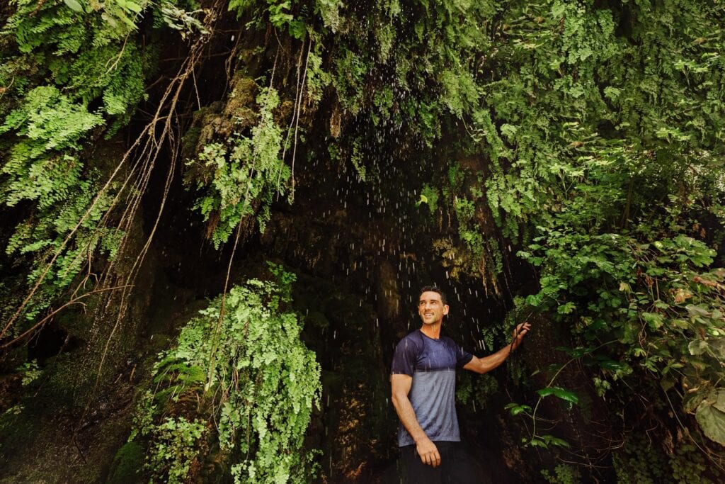 At one of the hidden gem waterfalls in Arizona