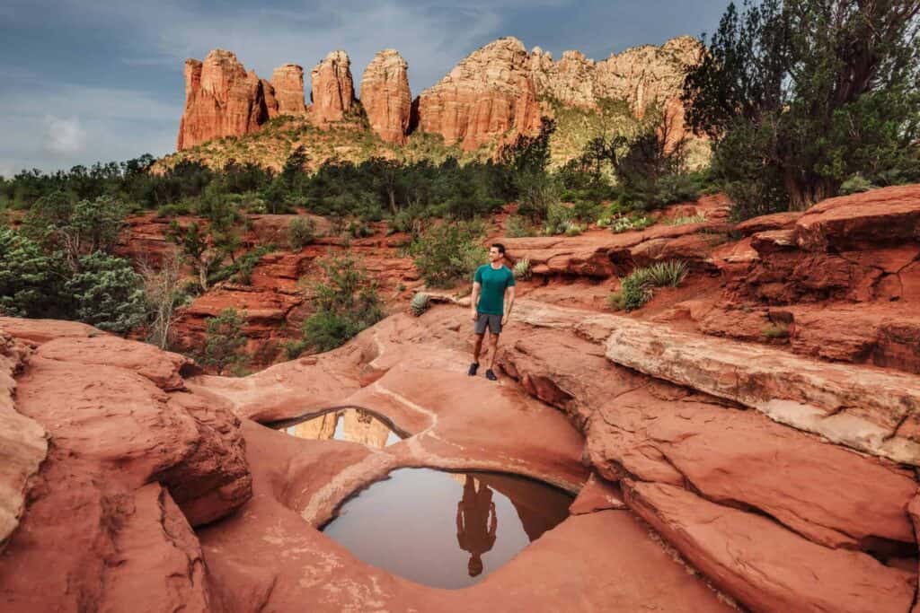 Jared Dillingham hiking at 7 Sacred Pools in Sedona