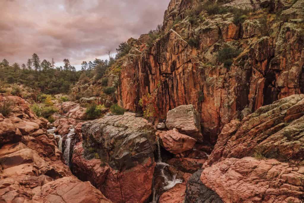 Water wheel Falls is a hidden gem near Payson, Arizona