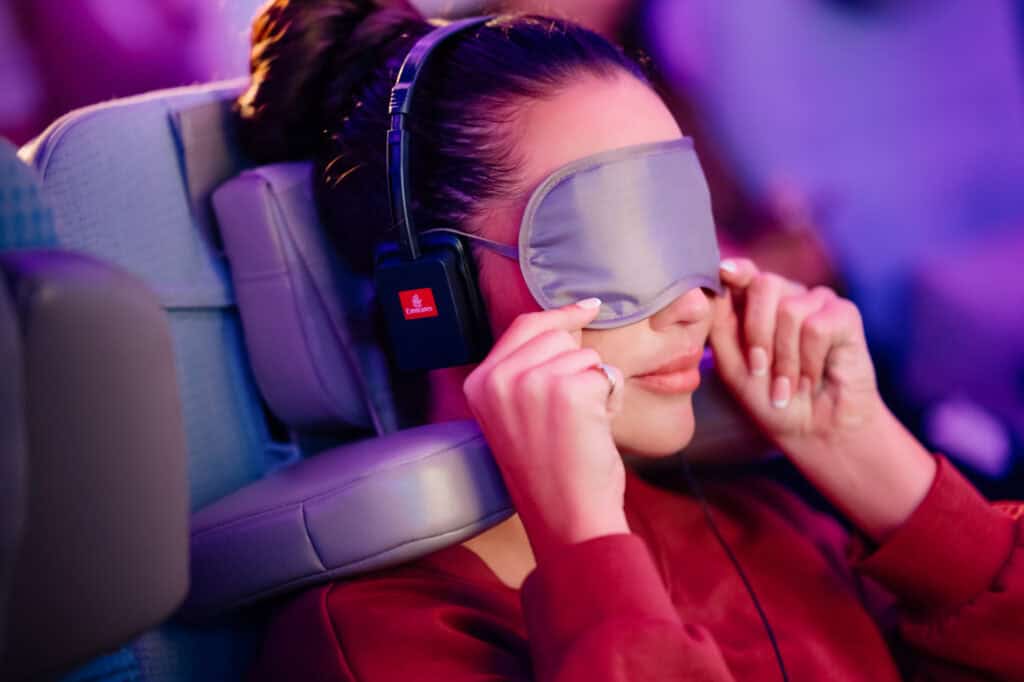 sleeping on a plane