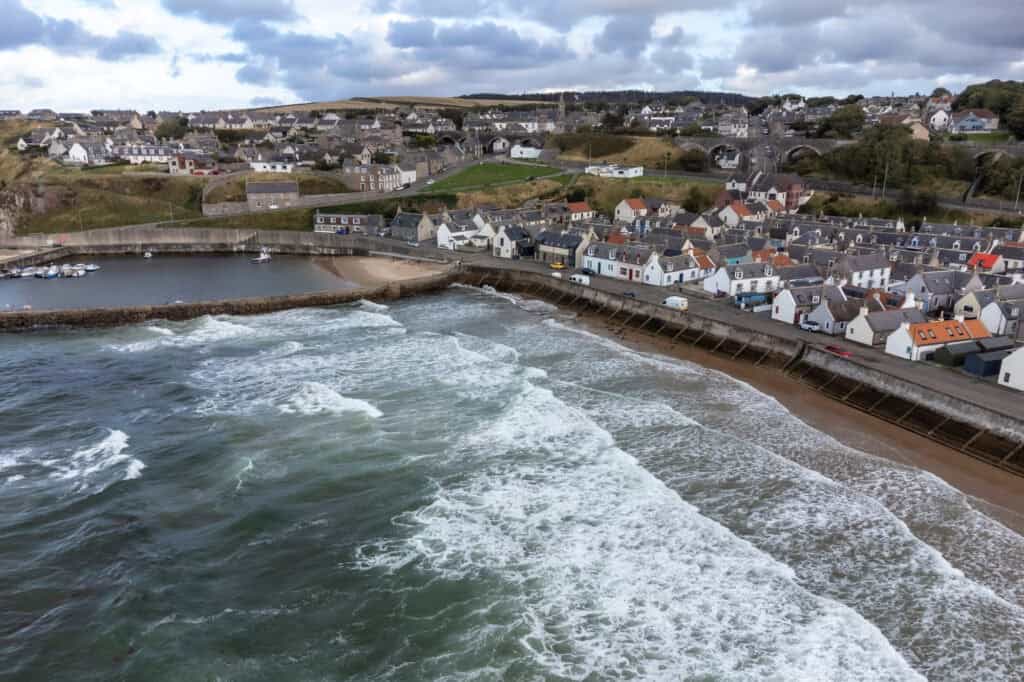 Buckie Harbour in Soctland, a filming location for The Odyssey