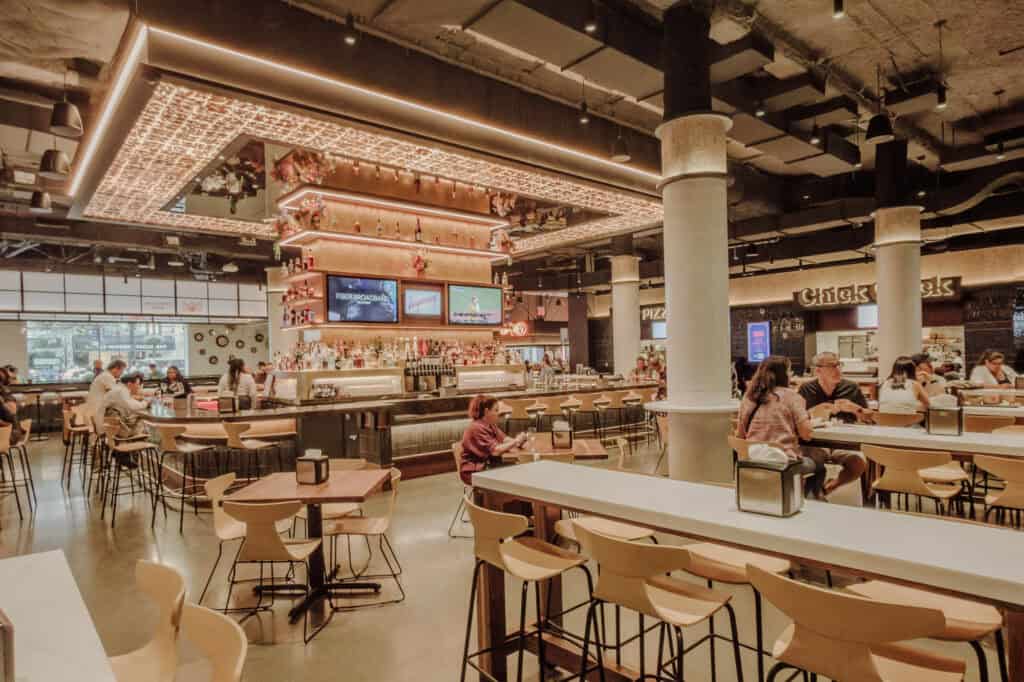 The Shaver Hall food court in Manhattan