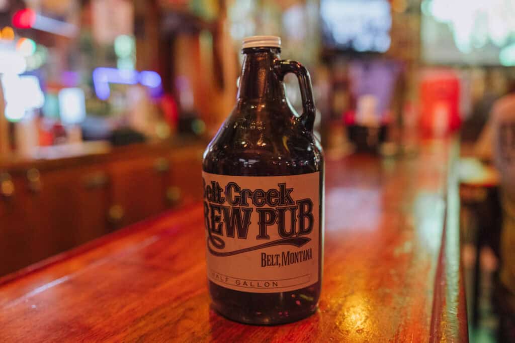 The Belt Creek Brew Pub growler