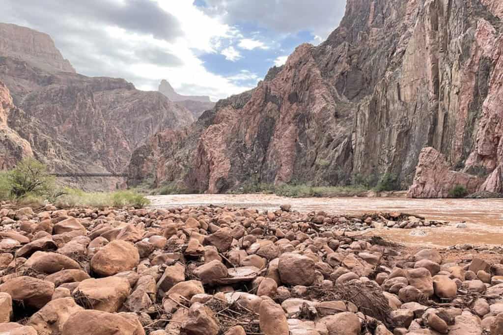 Flooding on Bright Angel Creek in the Grand Canyon