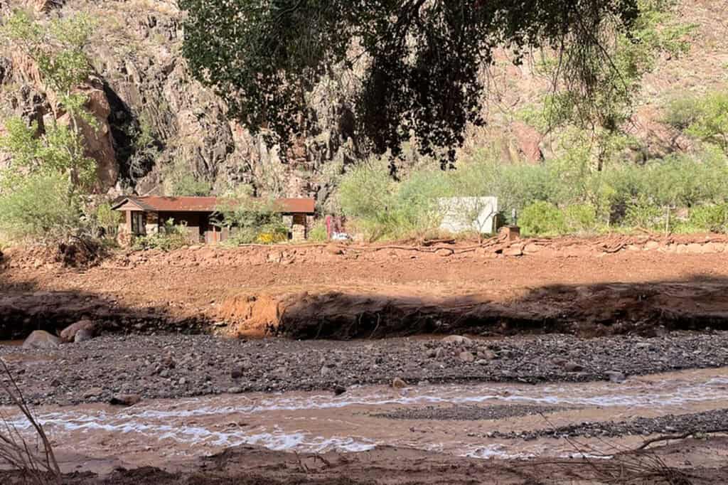 The Bright Angel Campground after the 2026 flash flood