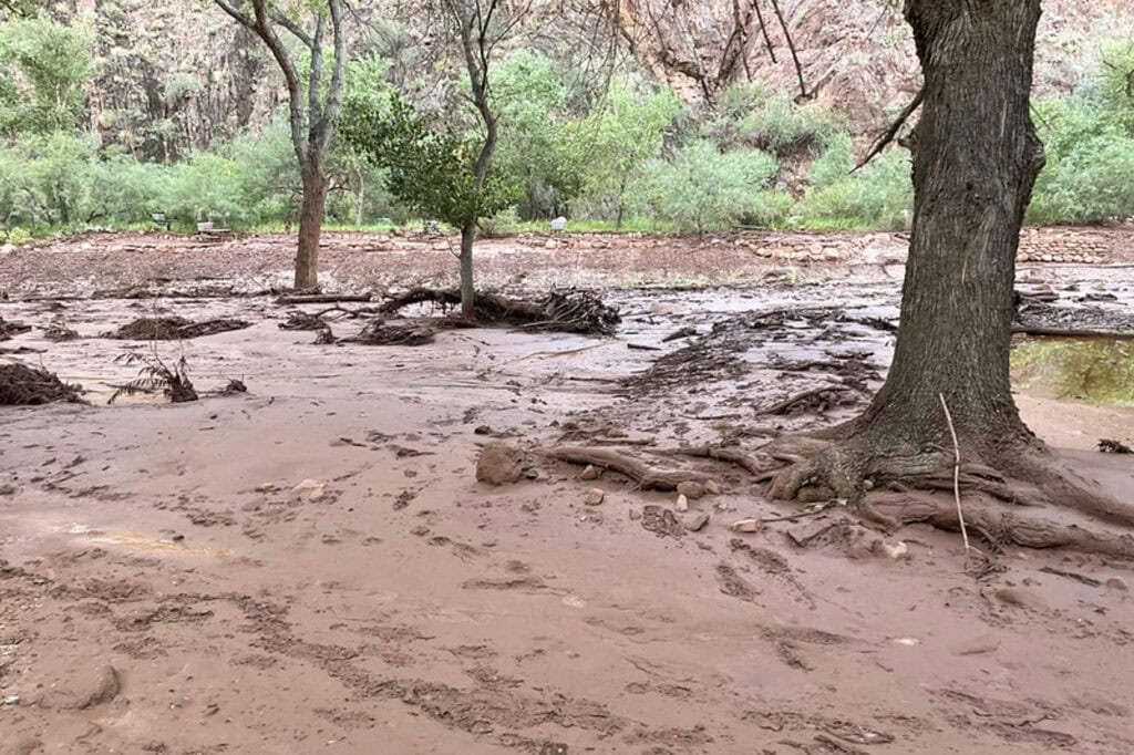 Flooded Grand Canyon campground
